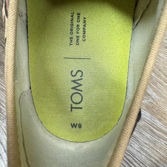 Toms Cordones Indio Leopard Canvas Platform Sneaker Women's Size 8 - Picture 5 of 6